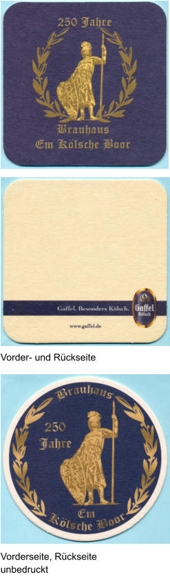 Vorder- und Rückseite Vorderseite, Rückseite unbedruckt