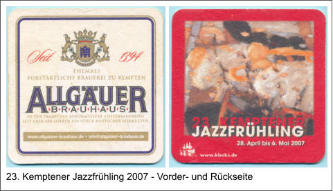 23. Kemptener Jazzfrühling 2007 - Vorder- und Rückseite