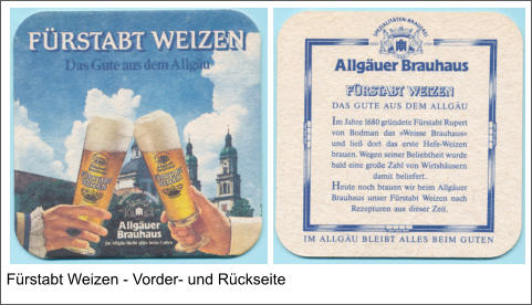 Fürstabt Weizen - Vorder- und Rückseite