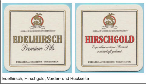 Edelhirsch, Hirschgold, Vorder- und Rückseite