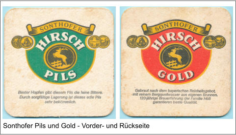 Sonthofer Pils und Gold - Vorder- und Rückseite