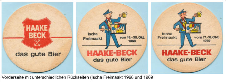 Vorderseite mit unterschiedlichen Rückseiten (Ischa Freimaakt 1968 und 1969