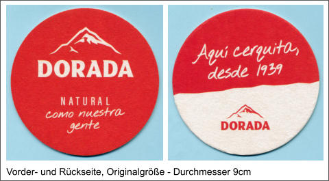 Vorder- und Rückseite, Originalgröße - Durchmesser 9cm