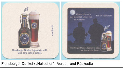 Flensburger Dunkel / „Hellseher“ - Vorder- und Rückseite